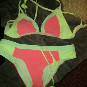 Lululemon Bikini Set Size 4 Pastel Neon